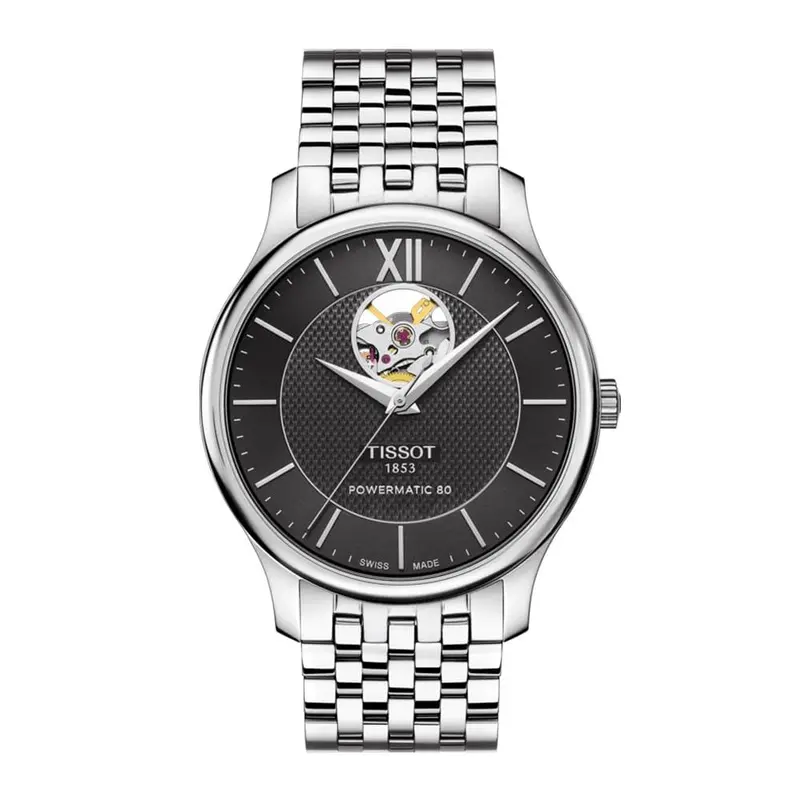 Tissot T0639071105800 Tradition Powermatic 80 Open Heart Men's Watch 1