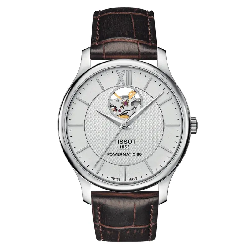 Tissot T0639071603800 Tradition Powermatic 80 Open Heart Men's Watch 1