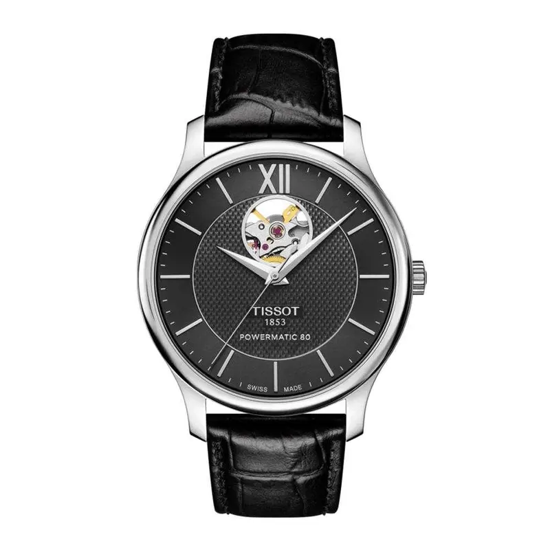 Tissot T0639071605800 Tradition Powermatic 80 Open Heart Men's Watch 1