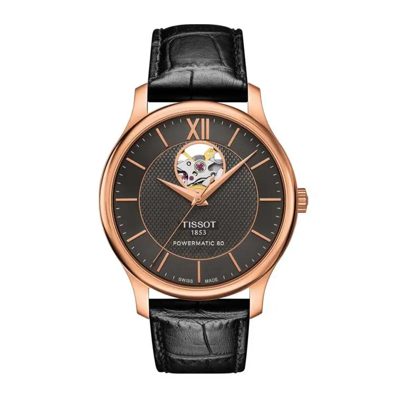 Tissot T0639073606800 Tradition Powermatic 80 Open Heart Men's Watch 1