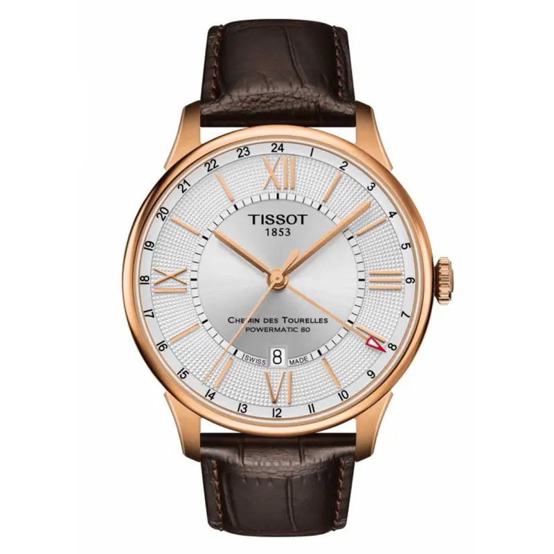 Tissot T0994293603800 T-Classic Chemin Des Tourelles Powermatic 80 Gmt  Men's Watch 1