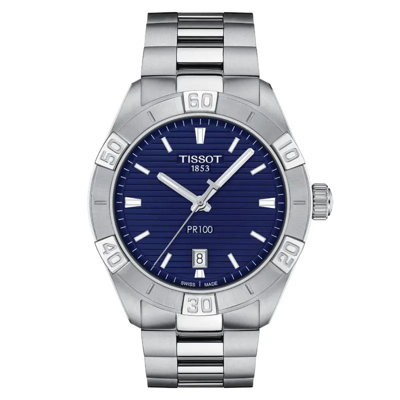 Tissot T1016101104100 T-Classic Pr 100 Sport Blue Dial Stainless Steel Case Men's Watch 1