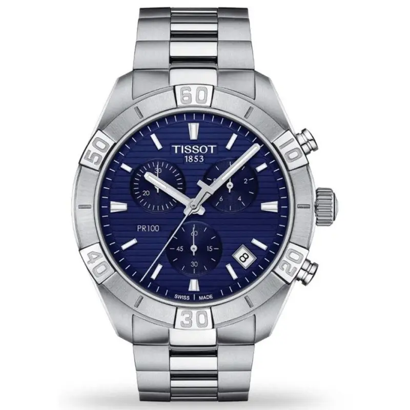 Tissot T1016171104100 Pr 100 Chrono Classic Stainless Steel Dress Watch Grey Men's Watch 1
