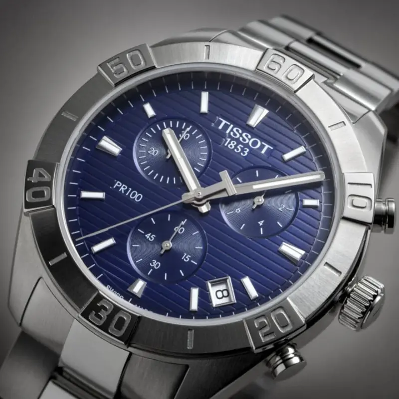 Tissot T1016171104100 Pr 100 Chrono Classic Stainless Steel Dress Watch Grey Men's Watch 2