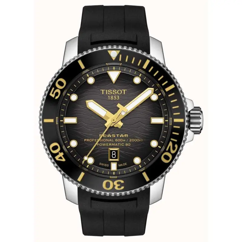 Tissot T1206071744101 Black Rubber Strap Men Watch 1