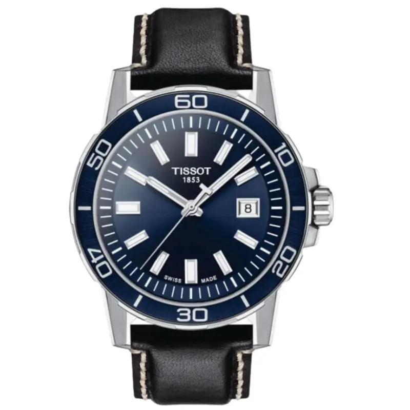 Tissot T1256101604100 Supersport Black Leather Men's Watch 1