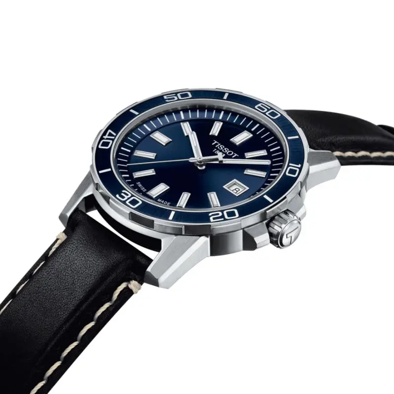 Tissot T1256101604100 Supersport Black Leather Men's Watch 2