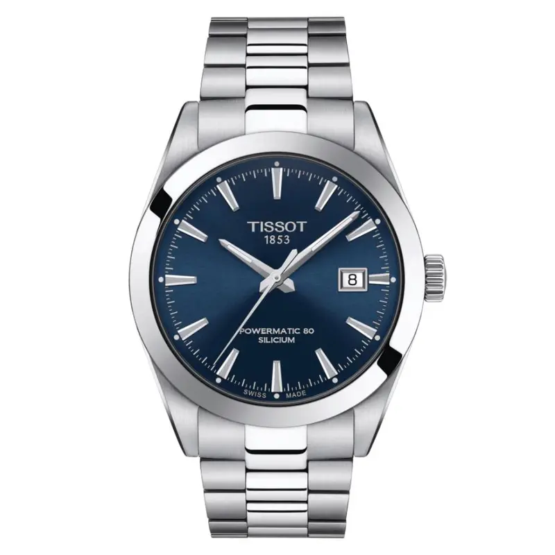 Tissot T1274071104100 Gentleman Powermatic 80 Silicium Men's Watch 1