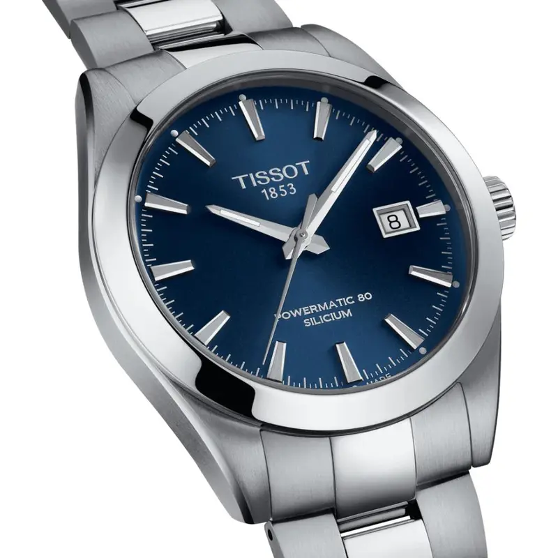 Tissot T1274071104100 Gentleman Powermatic 80 Silicium Men's Watch 2