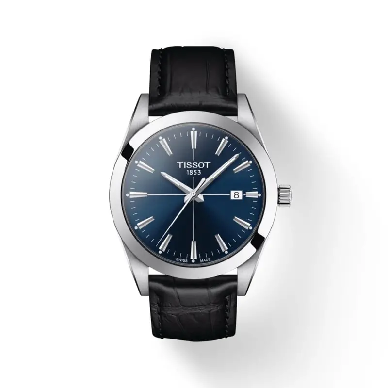 Tissot T1274101604101 Gentleman Black Leather Men's Watch 1