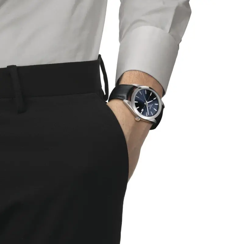 Tissot T1274101604101 Gentleman Black Leather Men's Watch 2