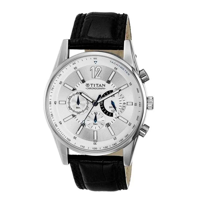 Titan Classique Chronograph 9322Sl02 Men's Watch 1