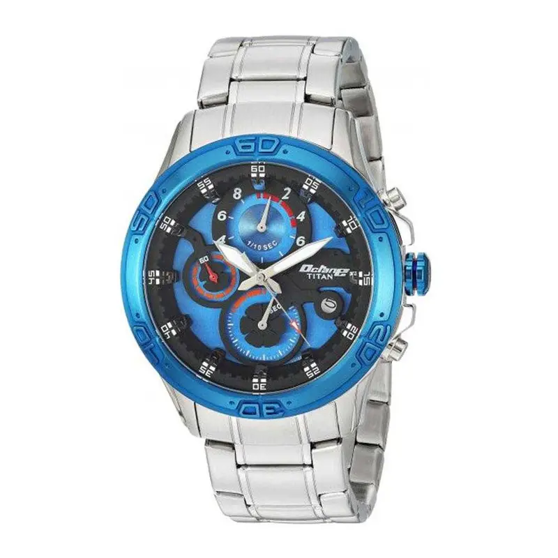 Titan Octance Chronograph Blue Dial 90047Km02 Men's Watch 1