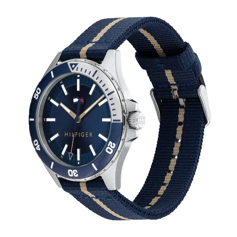 Tommy Hilfiger Blue Dial Fabric Strap Men Watch 1792011 2