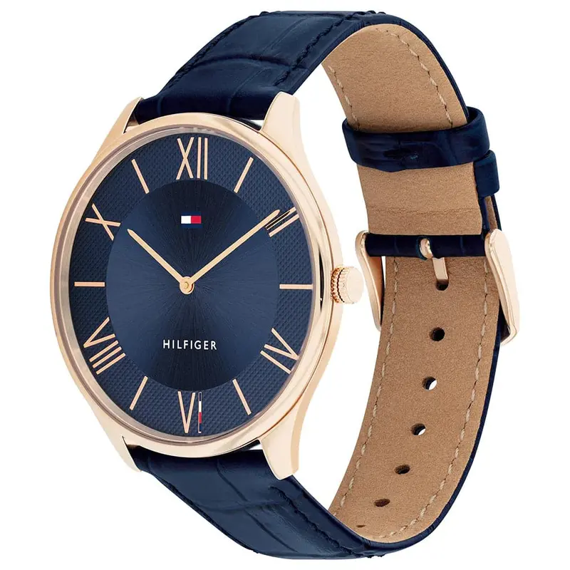 Tommy Hilfiger Blue Dial Leather Strap Men Watch 1710517 2