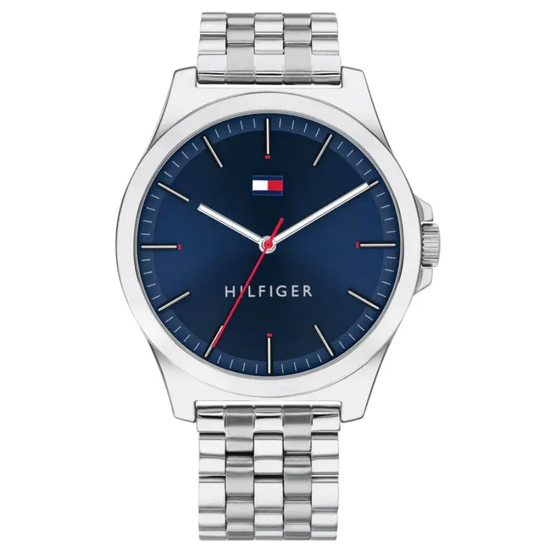 Tommy Hilfiger Blue Dial Silver Stainless Steel Strap Men Watch 1791713 1