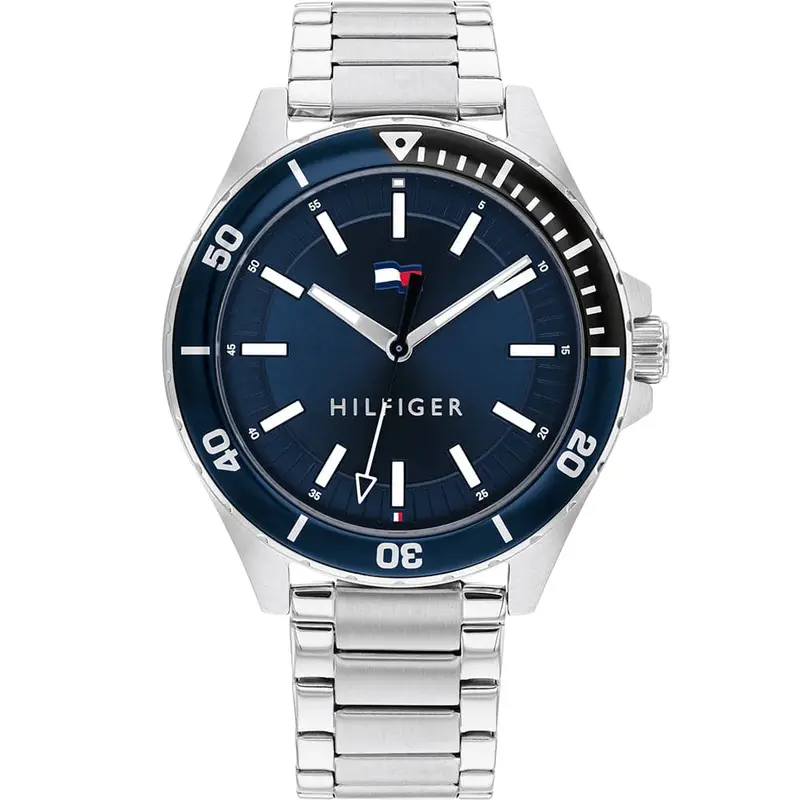 Tommy Hilfiger Blue Dial Silver Stainless Steel Strap Men Watch 1792012 1