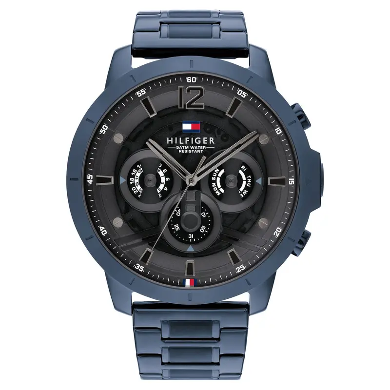 Tommy Hilfiger Blue Steel Gray Dial Multi-Function Watch 1710493 1