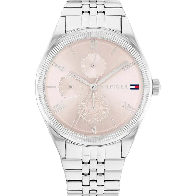 Tommy Hilfiger Blush Pink Dial Silver Stainless Steel Strap Women Watch 1782590 1