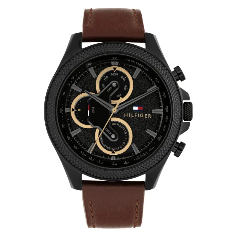 Tommy Hilfiger Brown Leather Strap Sub-Counter Watch 1792164 1