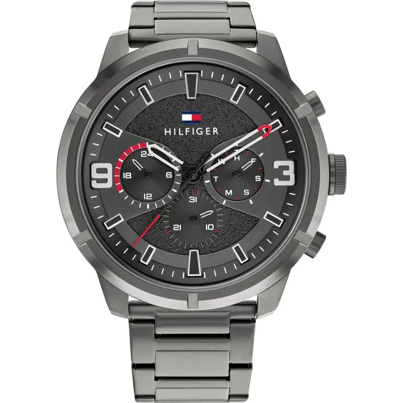Tommy Hilfiger Chronograph Black Stainless Steel Strap Men Watch 1792071 1