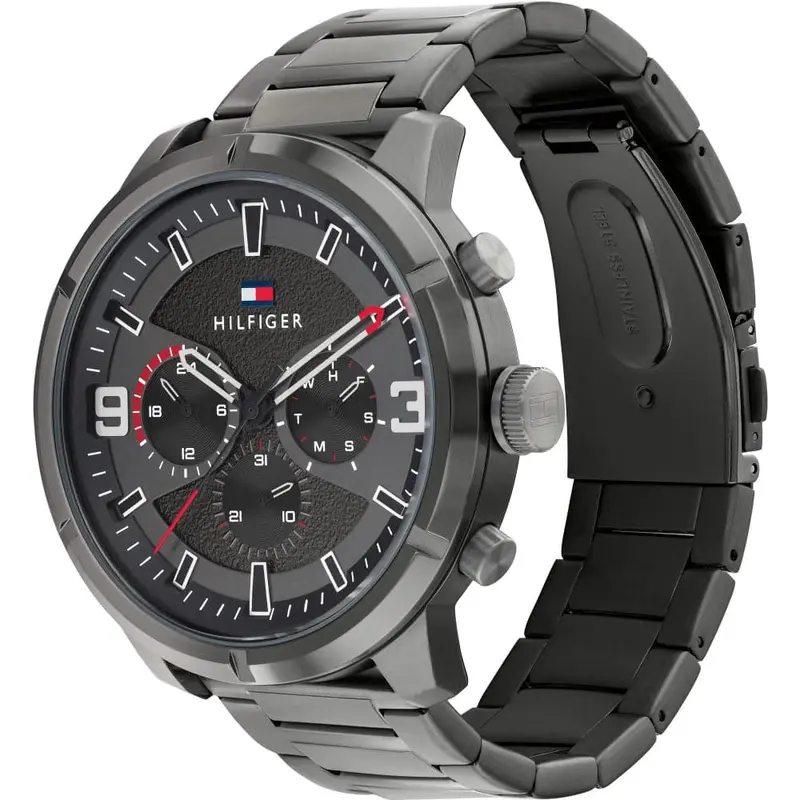 Tommy Hilfiger Chronograph Black Stainless Steel Strap Men Watch 1792071 2