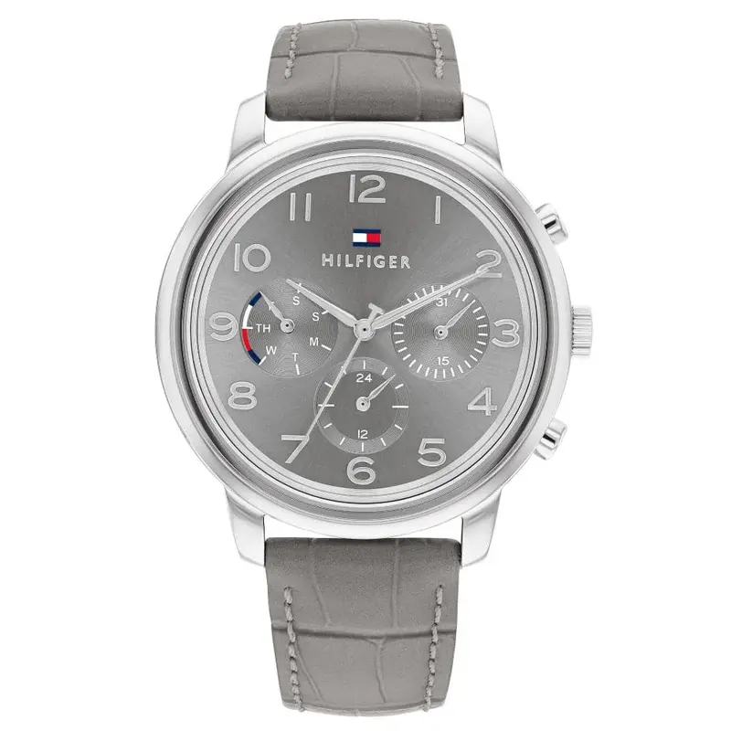 Tommy Hilfiger Chronograph Gray Dial Leather Strap Women Watch 1782521 1