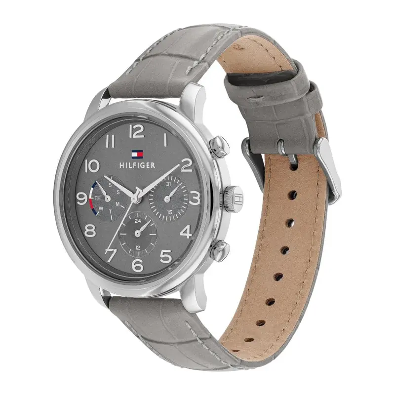 Tommy Hilfiger Chronograph Gray Dial Leather Strap Women Watch 1782521 2
