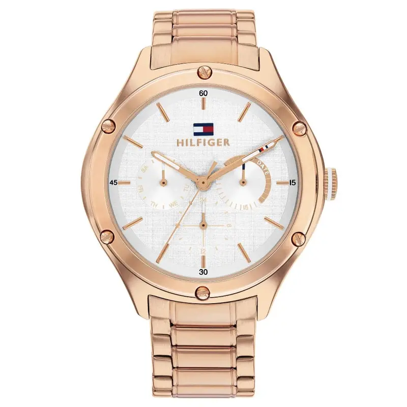 Tommy Hilfiger Chronograph Rose Gold Stainless Steel Strap Women Watch 1782682 1