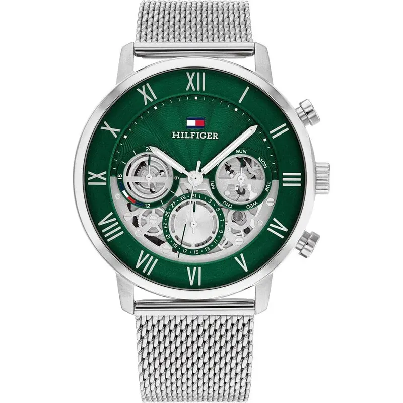 Tommy Hilfiger Chronograph Silver Milanese Strap Men Watch 1710567 1