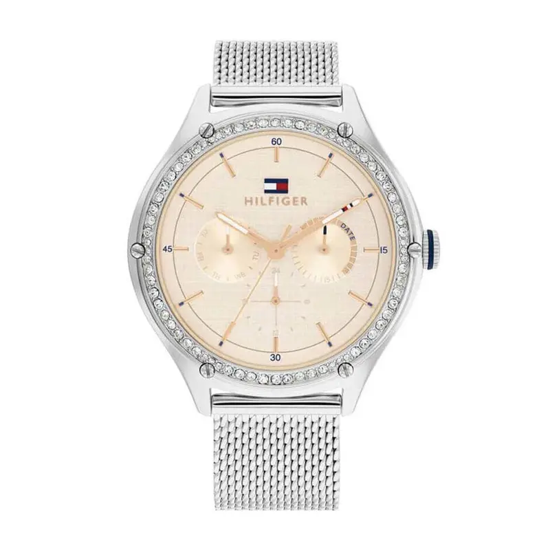 Tommy Hilfiger Chronograph Silver Milanese Strap Women Watch 1782654 1