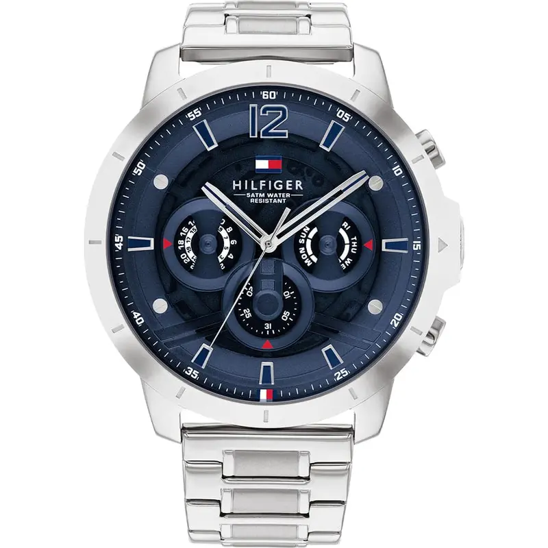 Tommy Hilfiger Chronograph Silver Stainless Steel Strap Men Watch 1710492 1