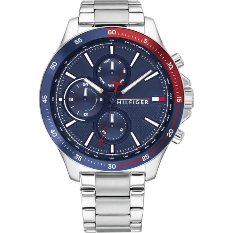 Tommy Hilfiger Chronograph Silver Stainless Steel Strap Men Watch 1791718 1