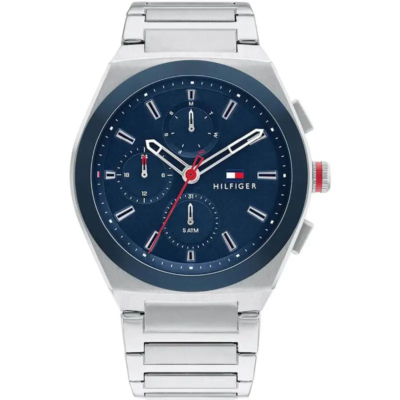 Tommy Hilfiger Chronograph Silver Stainless Steel Strap Men Watch 1791896 1