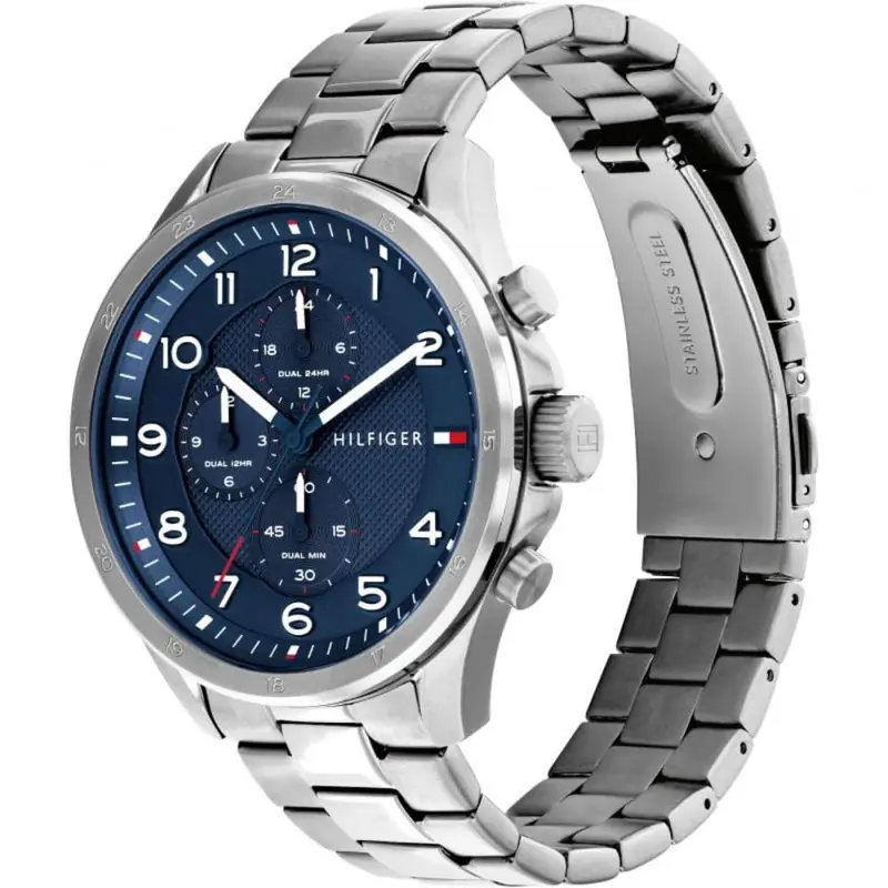 Tommy Hilfiger Chronograph Silver Stainless Steel Strap Men Watch 1792007 2