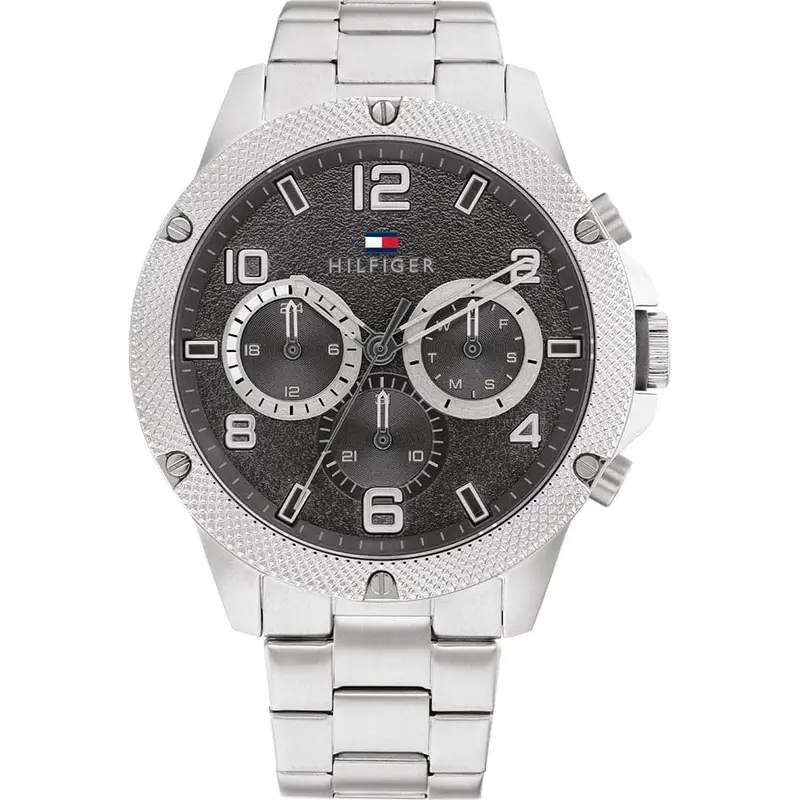 Tommy Hilfiger Chronograph Silver Stainless Steel Strap Men Watch 1792029 1