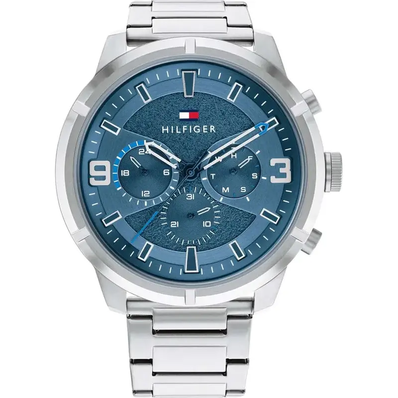 Tommy Hilfiger Chronograph Silver Stainless Steel Strap Men Watch 1792077 1