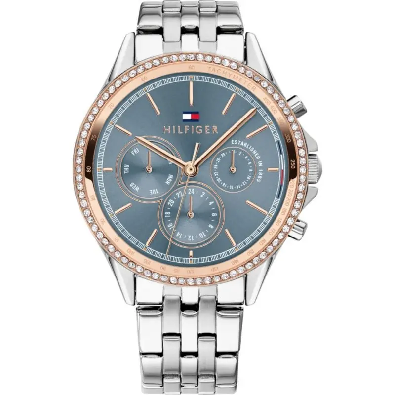 Tommy Hilfiger Chronograph Silver Stainless Steel Strap Women Watch 1781976 1