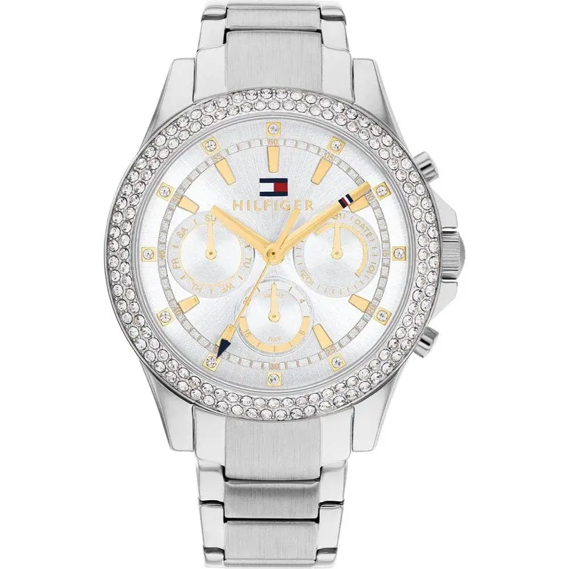 Tommy Hilfiger Chronograph Silver Stainless Steel Strap Women Watch 1782677 1