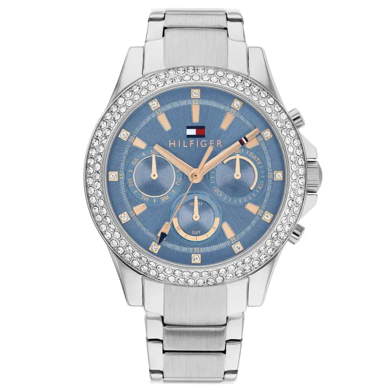 Tommy Hilfiger Chronograph Silver Stainless Steel Strap Women Watch 1782690 1