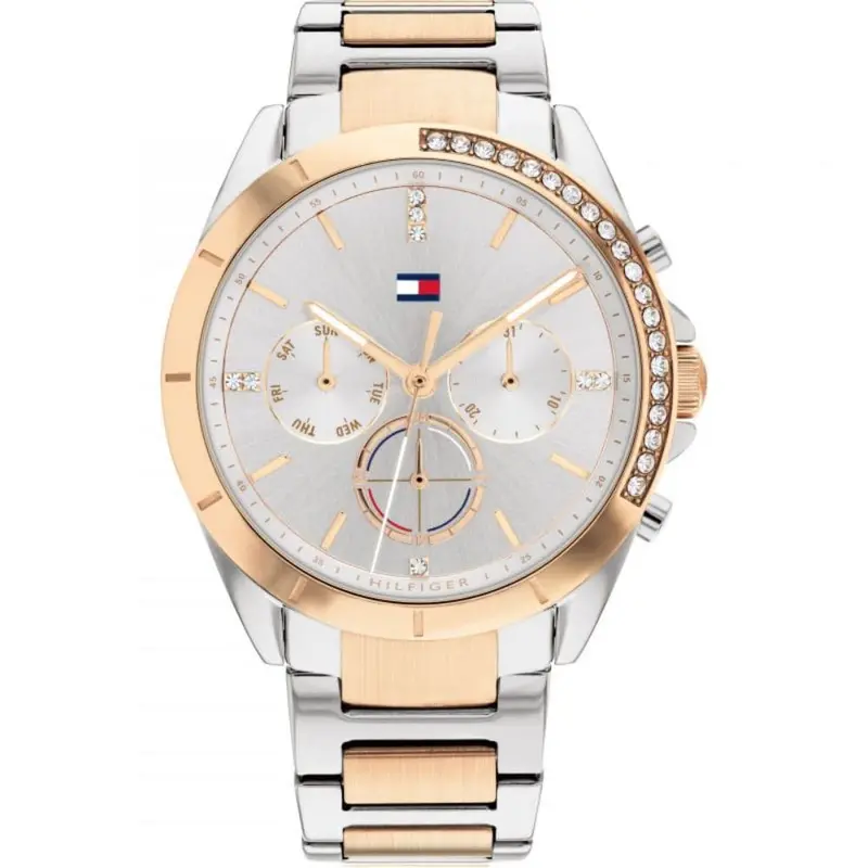 Tommy Hilfiger Chronograph Two-Tone Stainless Steel Strap Women Watch 1782387 1