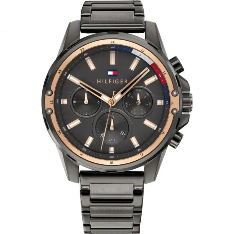 Tommy Hilfiger Mason Chronograph Black Stainless Steel Strap Men Watch 1791790 1