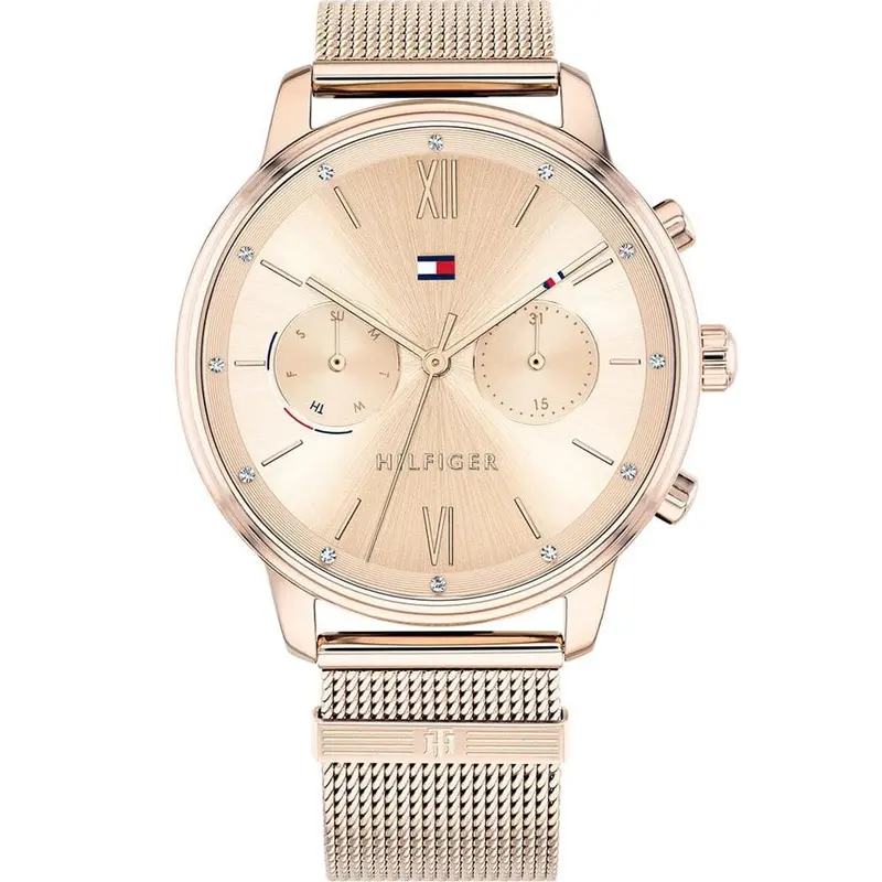 Tommy Hilfiger Multifunction Gold Milanese Strap Women Watch 1782303 1