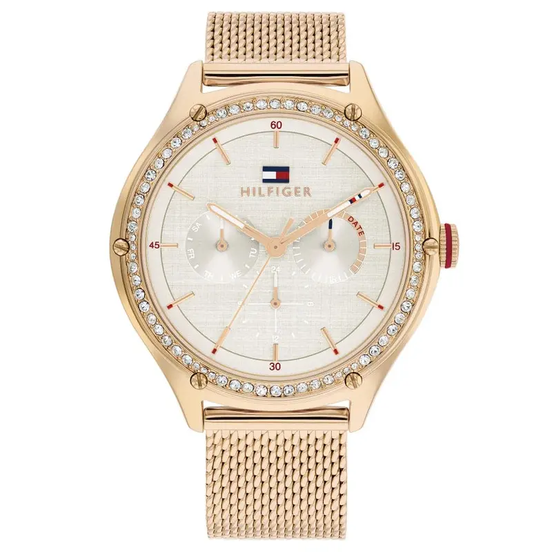 Tommy Hilfiger Multifunction Rose Gold Milanese Strap Women Watch 1782653 1