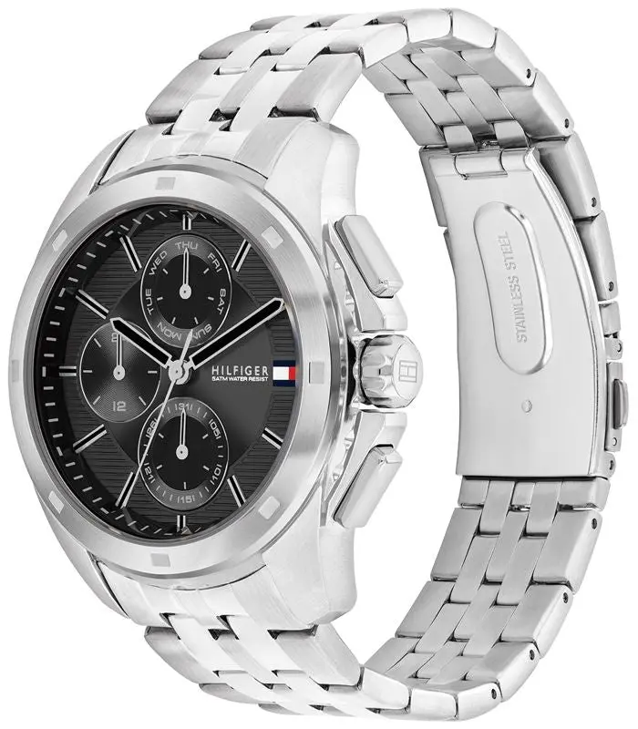 Tommy Hilfiger Walker Black Dial Steel Watch 1710620 2