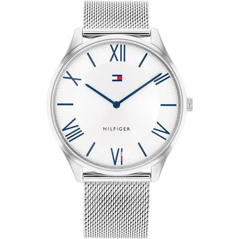 Tommy Hilfiger White Dial Silver Milanese Strap Men Watch 1710512 1