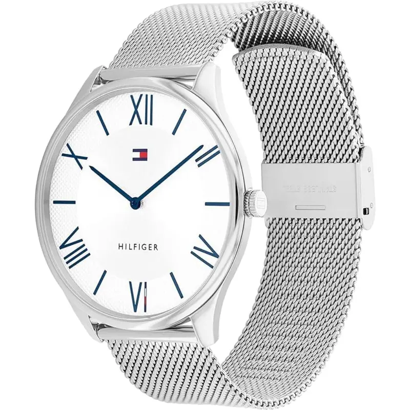 Tommy Hilfiger White Dial Silver Milanese Strap Men Watch 1710512 2