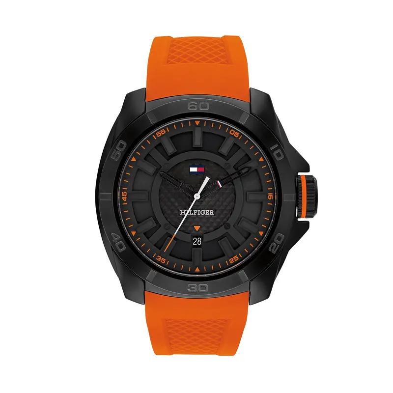 Tommy Hilfiger Windsurf Orange Silicone Strap Watch 1792136 1