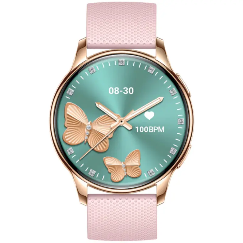 Valdus Pro Pink Silicone Strap Women Smart Watch Vl39pk 1