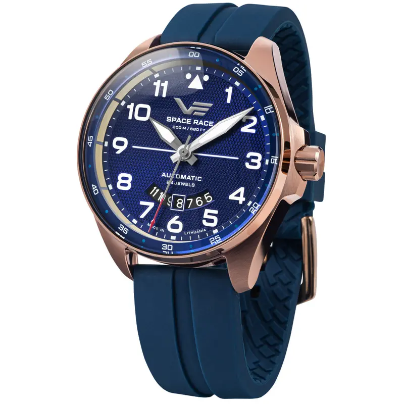 Vostok Europe Blue Silicone Strap Nh35-325B746-S 1